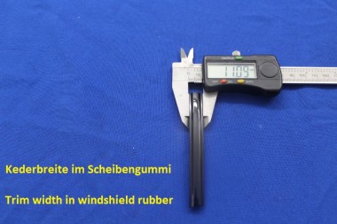 Keder für Scheibengummi (schwarz), 50m Rolle