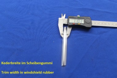 Chromkeder für Scheibengummi, 50m Rolle